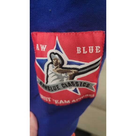 Raw Blue Classics NY #15 Jersey Shirt 2XL Blue Red White Hip Hop Y2K Streetwear - Picture 4 of 6